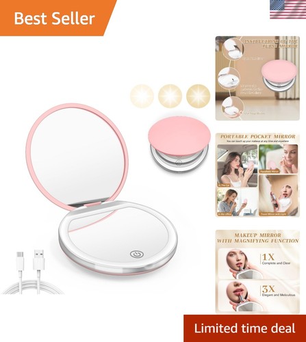 Illuminated light pink compact - illuminated,